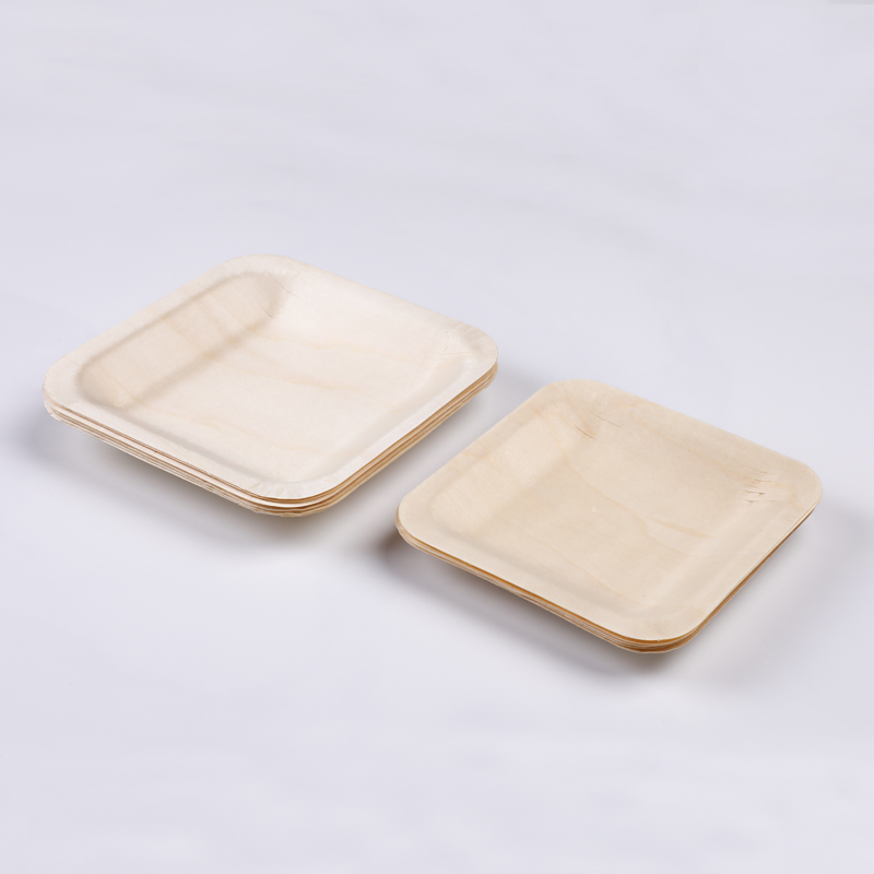 Disposable Wooden Square Plate OL005