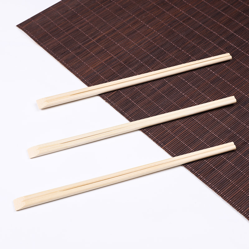 Paper Wrapped Twins Flat Head Bamboo Chopsticks OL103