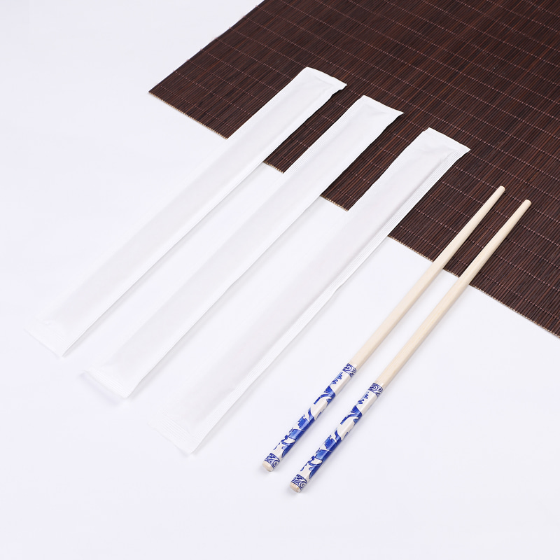  Chinese Traditional Blue White Head Bamboo Chopsticks OL106 