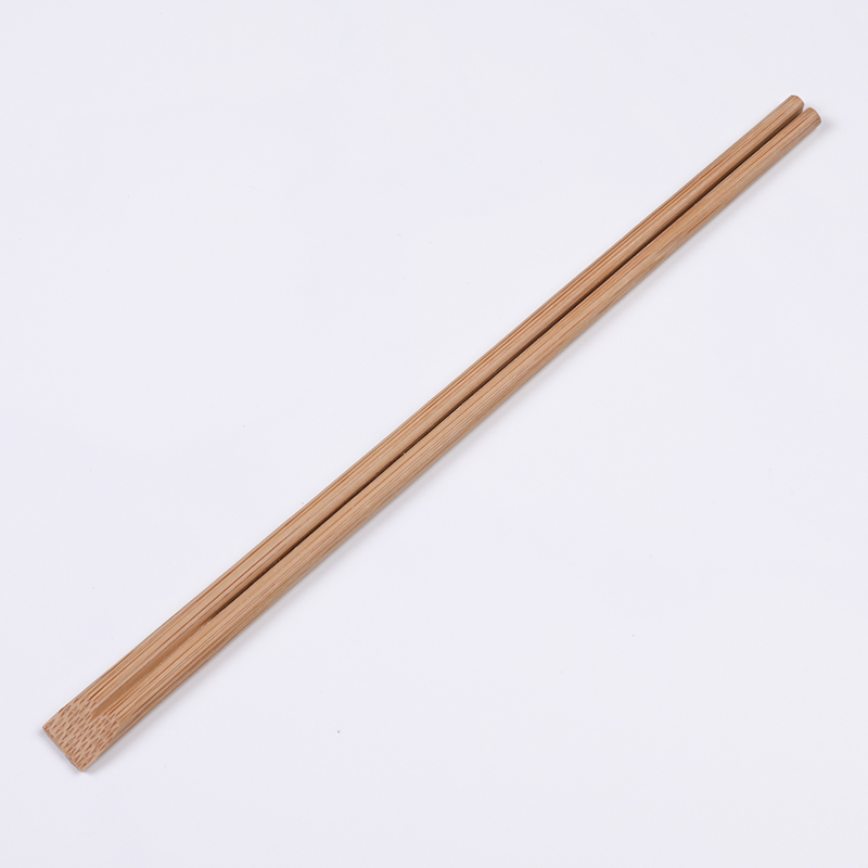 Disposable Hygienic Carbonized Bamboo Chopsticks With Flat Head White Wrapping Paper OL107