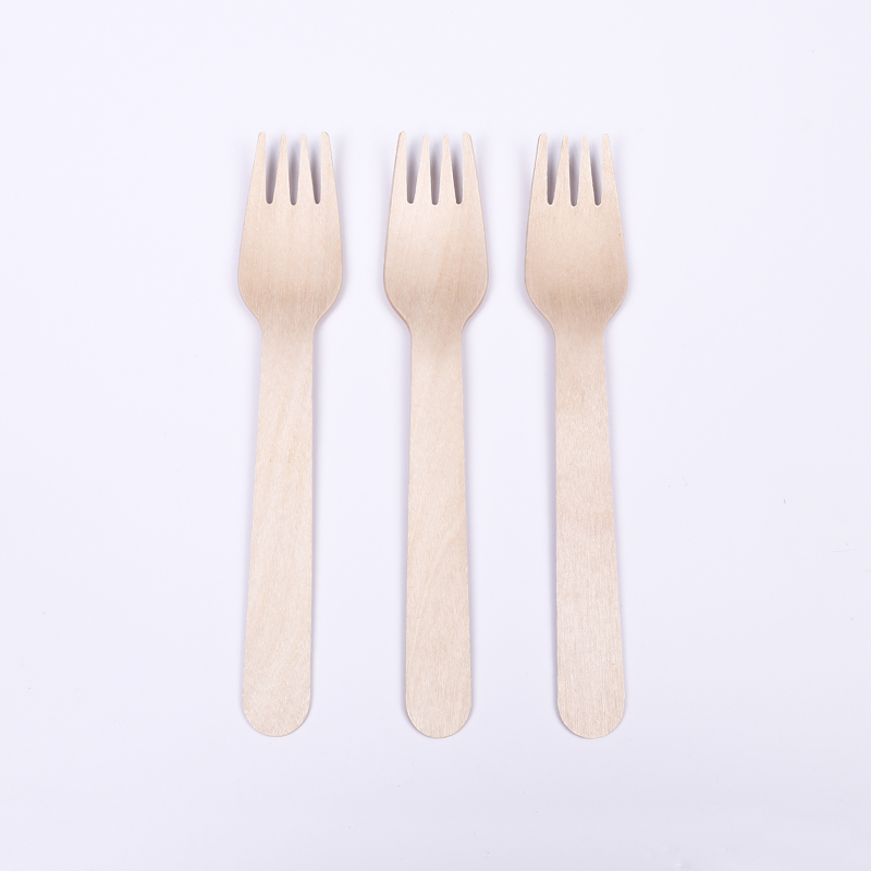 Disposable Wooden Food  Delivery Fork OL303