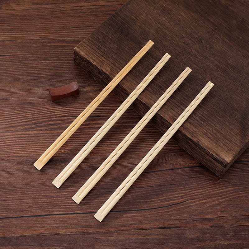 Disposable Bamboo Chopsticks 2-Piece Takeaway Food Tableware Degradable Paper Film Set