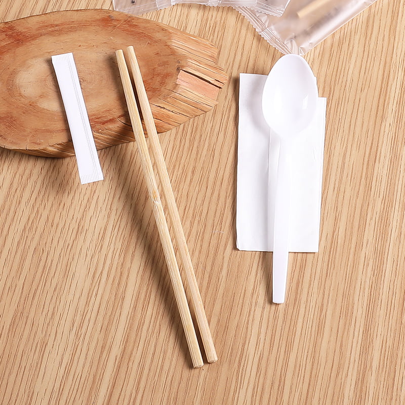 Bamboo Family Chopsticks Set With Toothpick  Serviette Frosted Composite Film Set