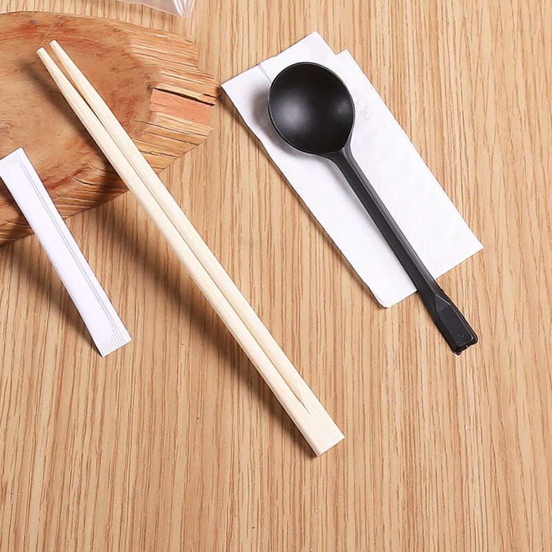 Bamboo Chopsticks Set With Toothpick  Serviette Frosted Composite Film Set