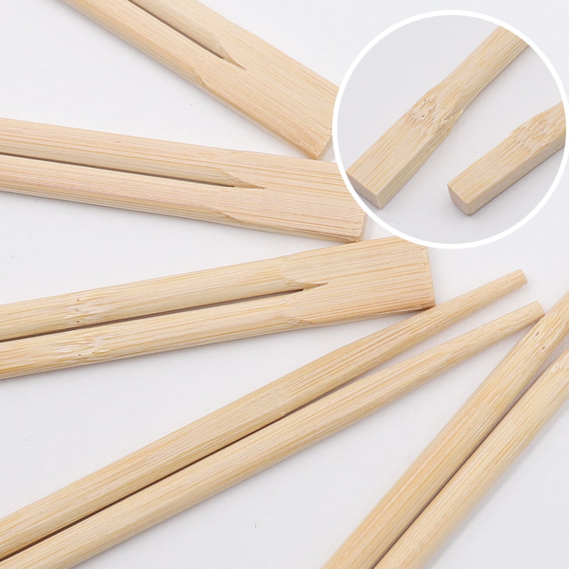 Cutlery Ser With Bamboo Chopsticks Paper Toothpick Spoon Opp Film Set 