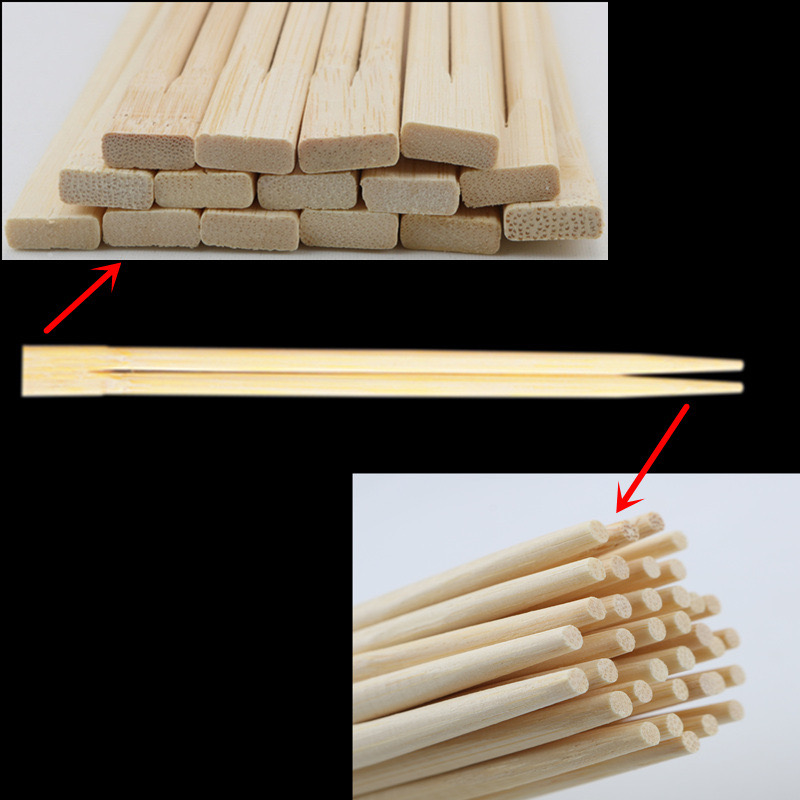 Bamboo Chopsticks Set With White Spoon And Napkin Frosted Composite Film Set