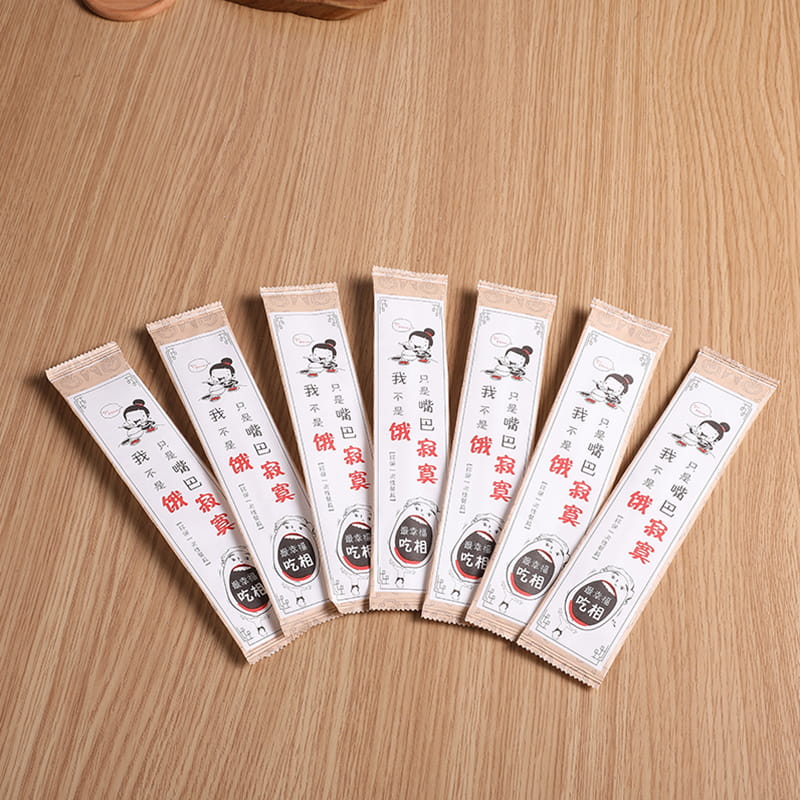 Disposable Bamboo Chopsticks And Spoon Eco Friendly Napkin Spoon Chopsticks Kraft Paper Set