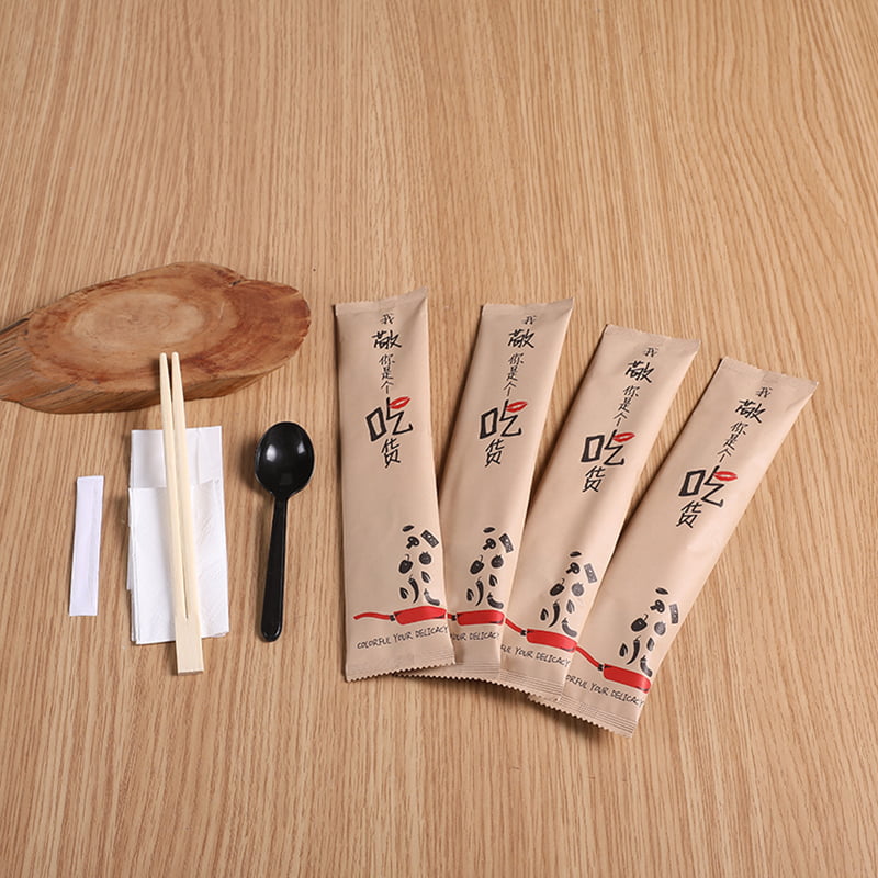 Bamboo Eco-Friendly Tableware Hygienic Disposable Chopsticks Set Kraft Paper Set