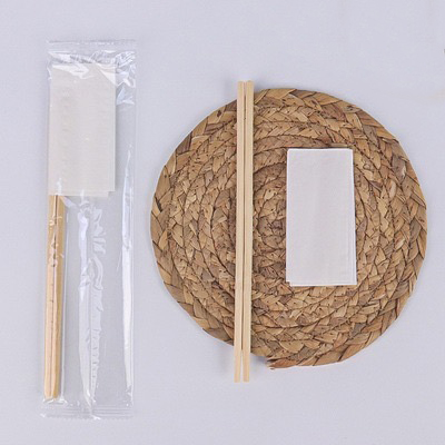 Disposable Chopsticks 2-Piece Takeaway Food Tableware Set Opp Film Set